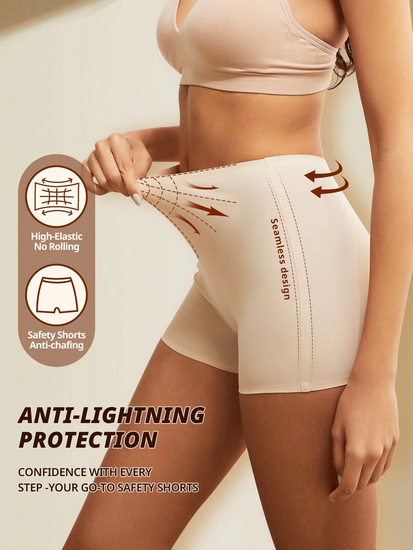 Seamless High Waist Boxer Briefs