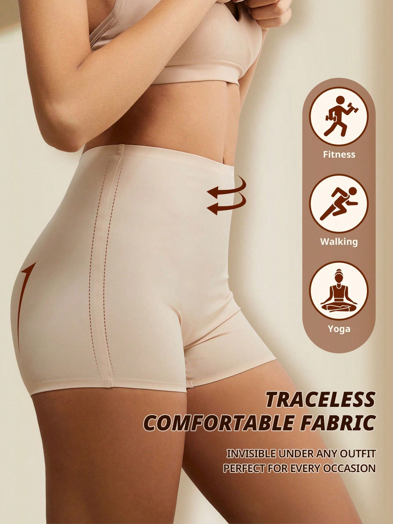 Seamless High Waist Boxer Briefs