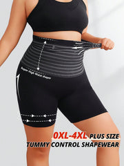 Plus Size High Waist Tummy Control Shapewear Shorts